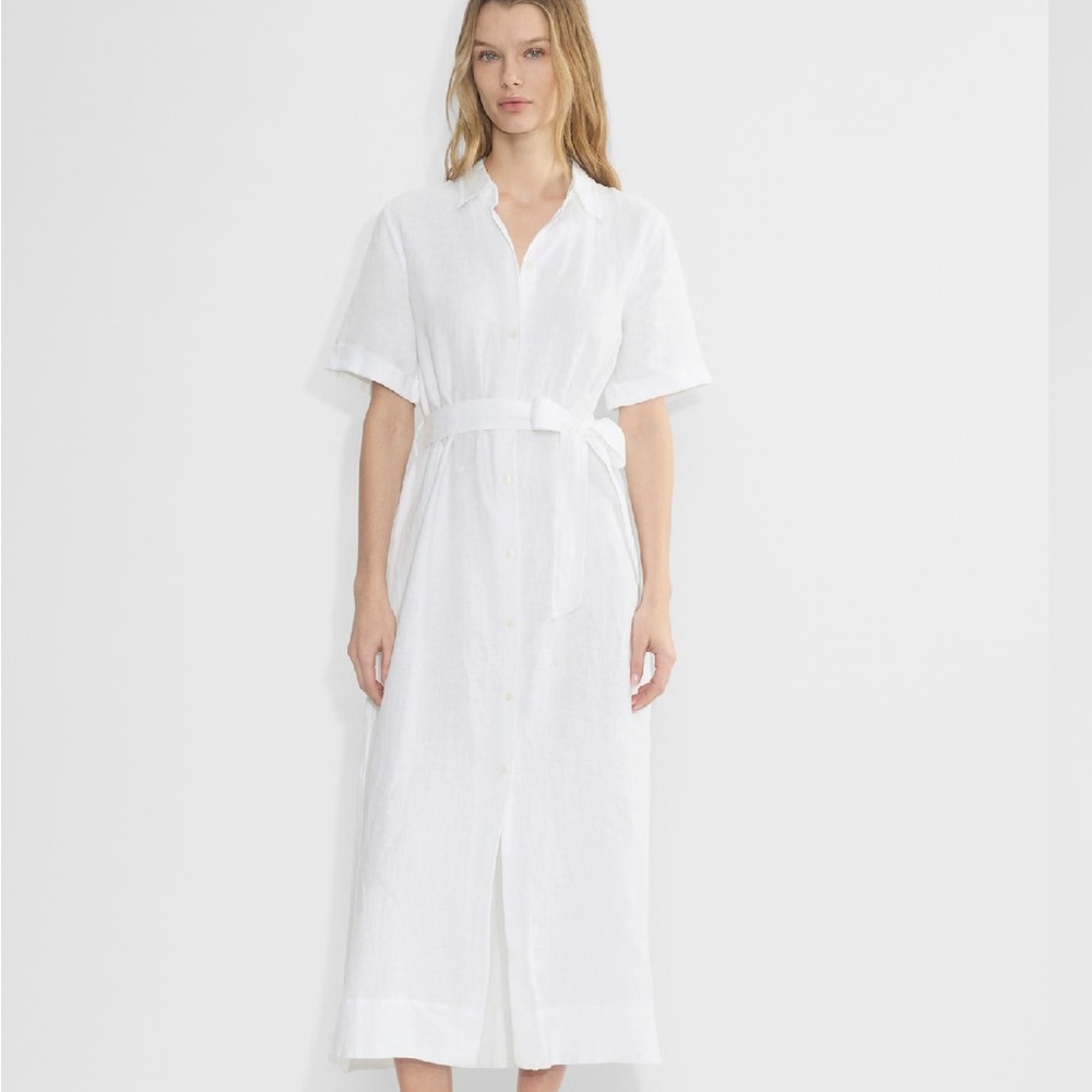 Aritzia Wilfred XL Eleta White Linen  Maxi Dress